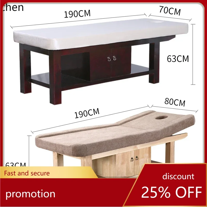 HT solid wood beauty bed massage bed high-end beauty salon special treatment bed