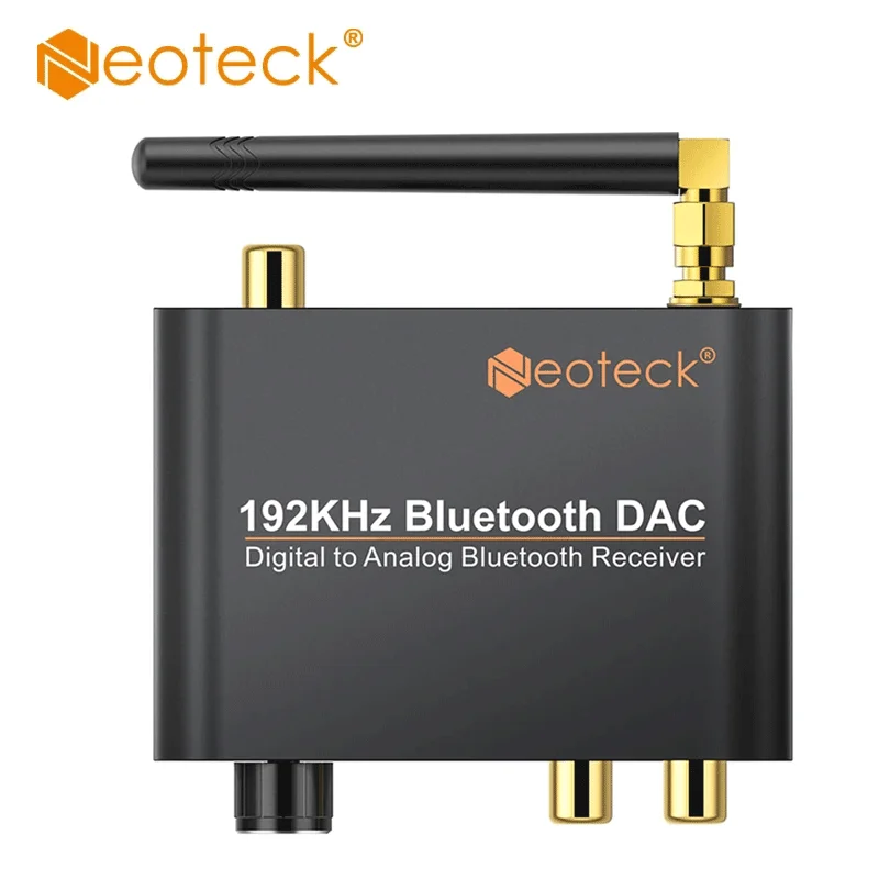 Convertitore DAC Neoteck con controllo del Volume del ricevitore compatibile Bluetooth 192kHz Toslink digitale coassiale a analogico L/R RCA 3.5mm