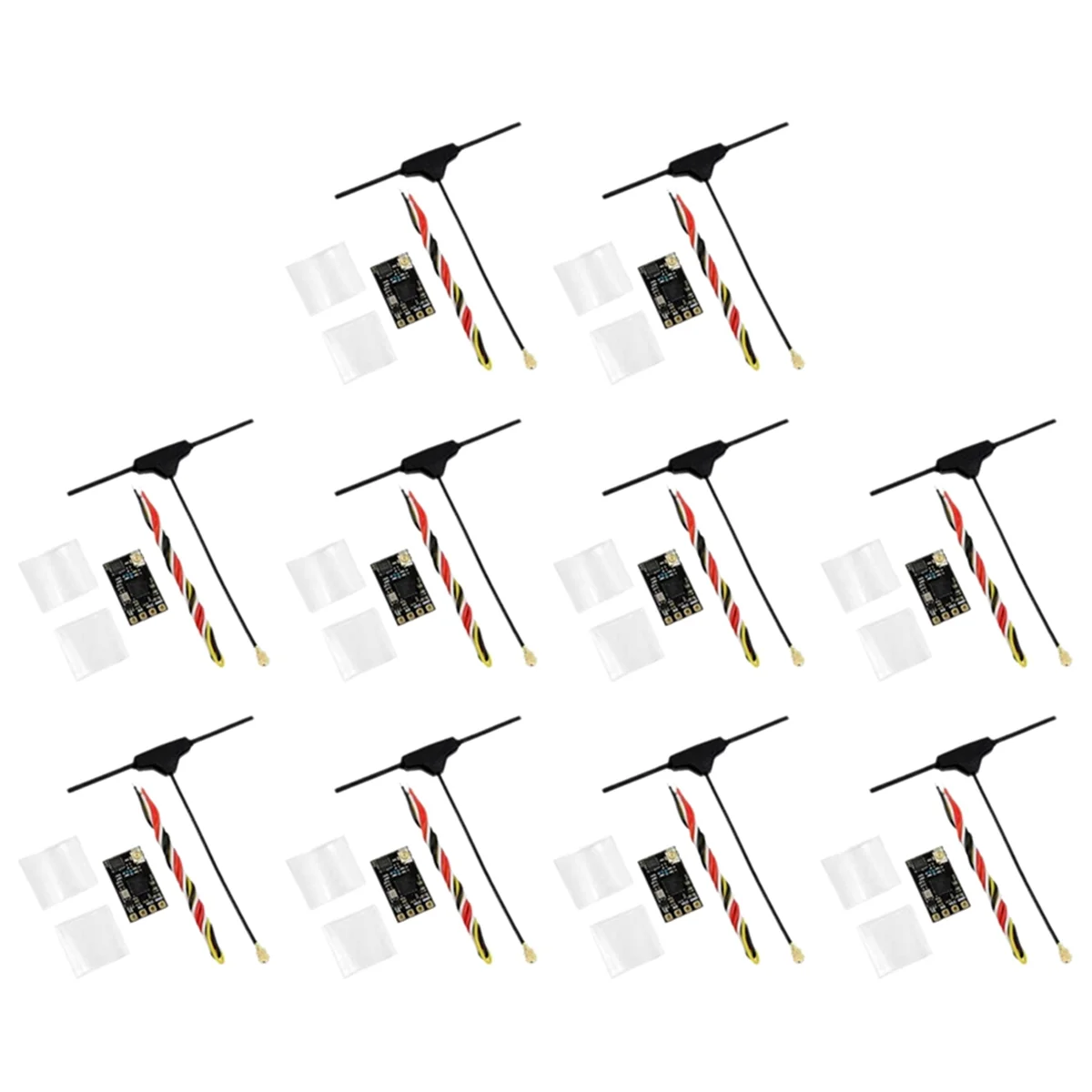 

ELRS Receiver10PCS ELRS 2.4GHz Receiver NANO ExpressLRS Receiver with T-Type Antenna Support Wifi Upgrade