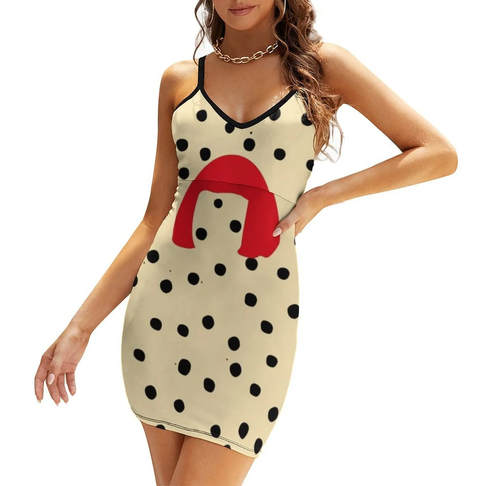 

Yayoi Kusama - Black Dots Sling Dress Beachwear Woman's evening dress summer dresses ladies 2025