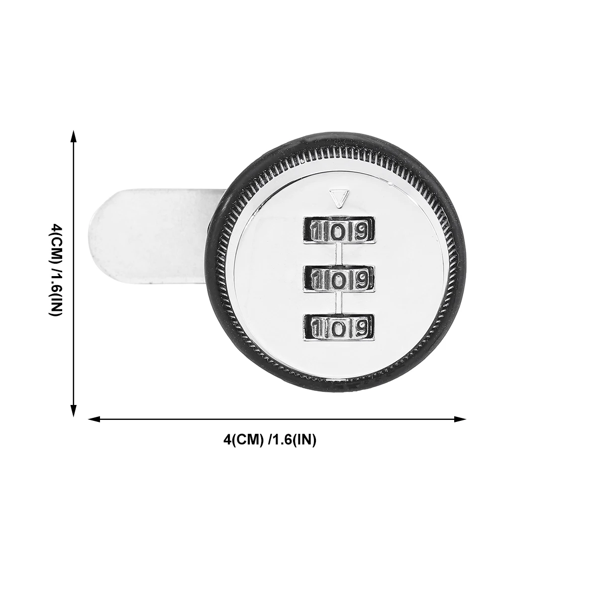 

Zinc Alloy 3 Code Lock for Cabinet Box Drawer Keyless Password Locker Black Silver Round Storage Security Safe