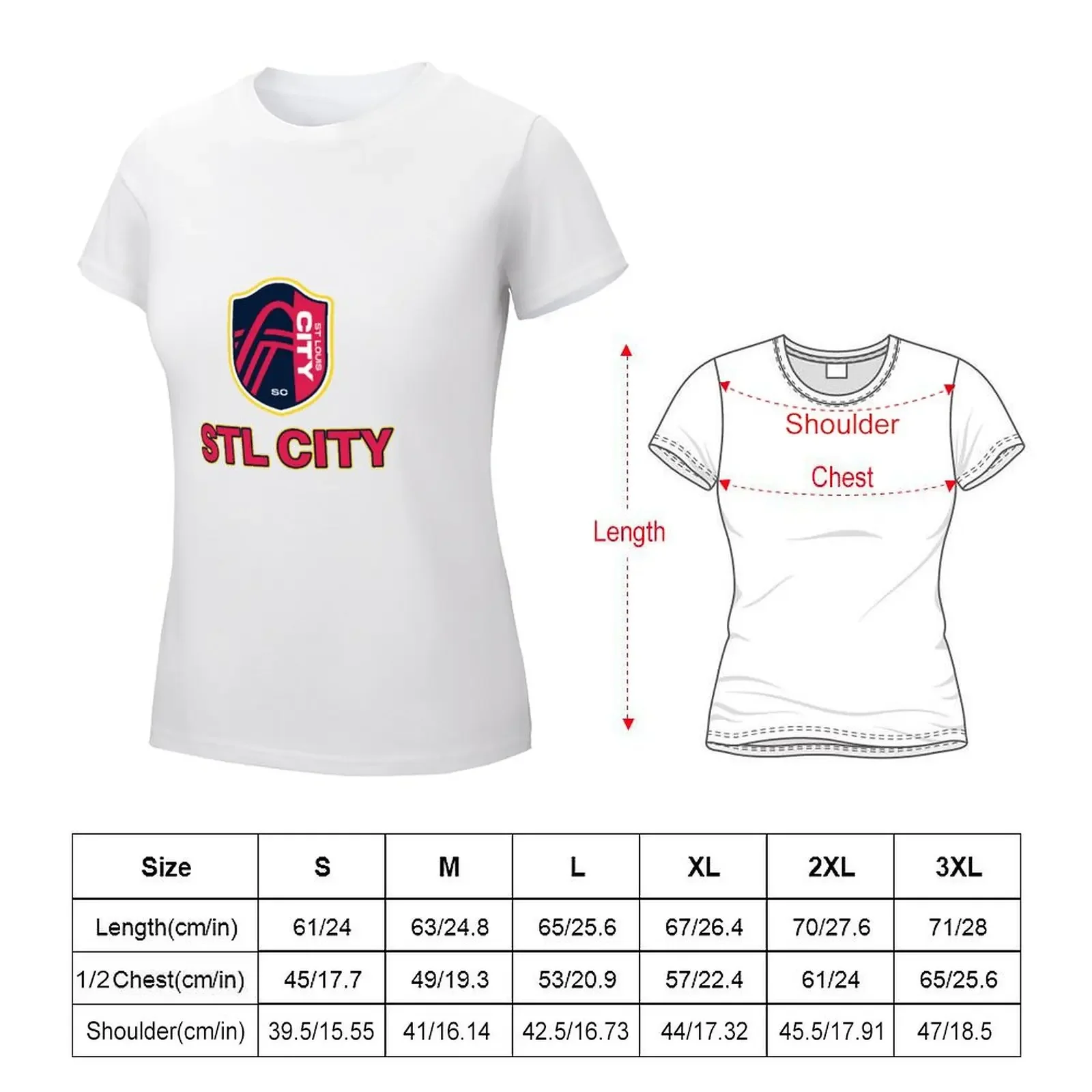 STL CITY SC T-shirt shirts graphic tees female Women clothes