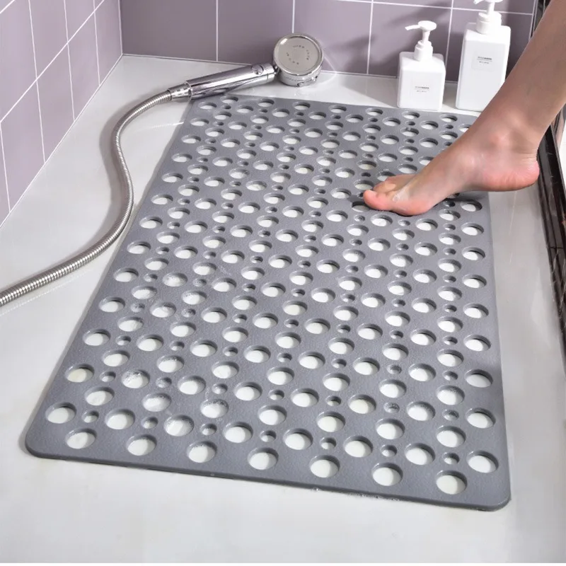 Anti-Rutsch-Duschmatte für Badezimmer mit Entwässerungslöchern und Saugnäpfen, rutschfeste Badematte für nasse Böden, schnell trocknende Badezimmer-Bodenmatte