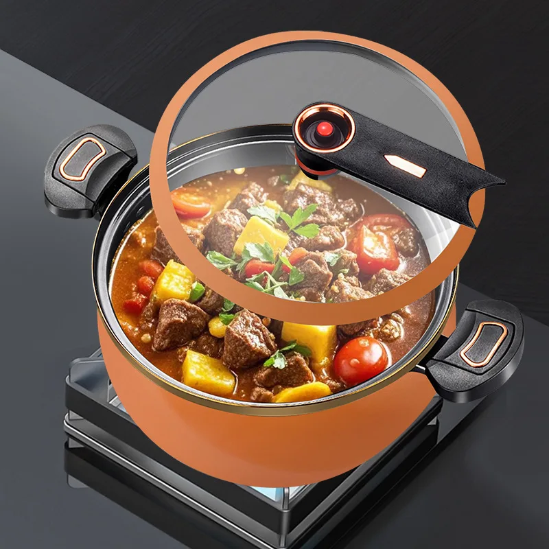 Enamel micro-pressure pot soup stew non-stick  household soup stew stew gas stove induction cooker universal