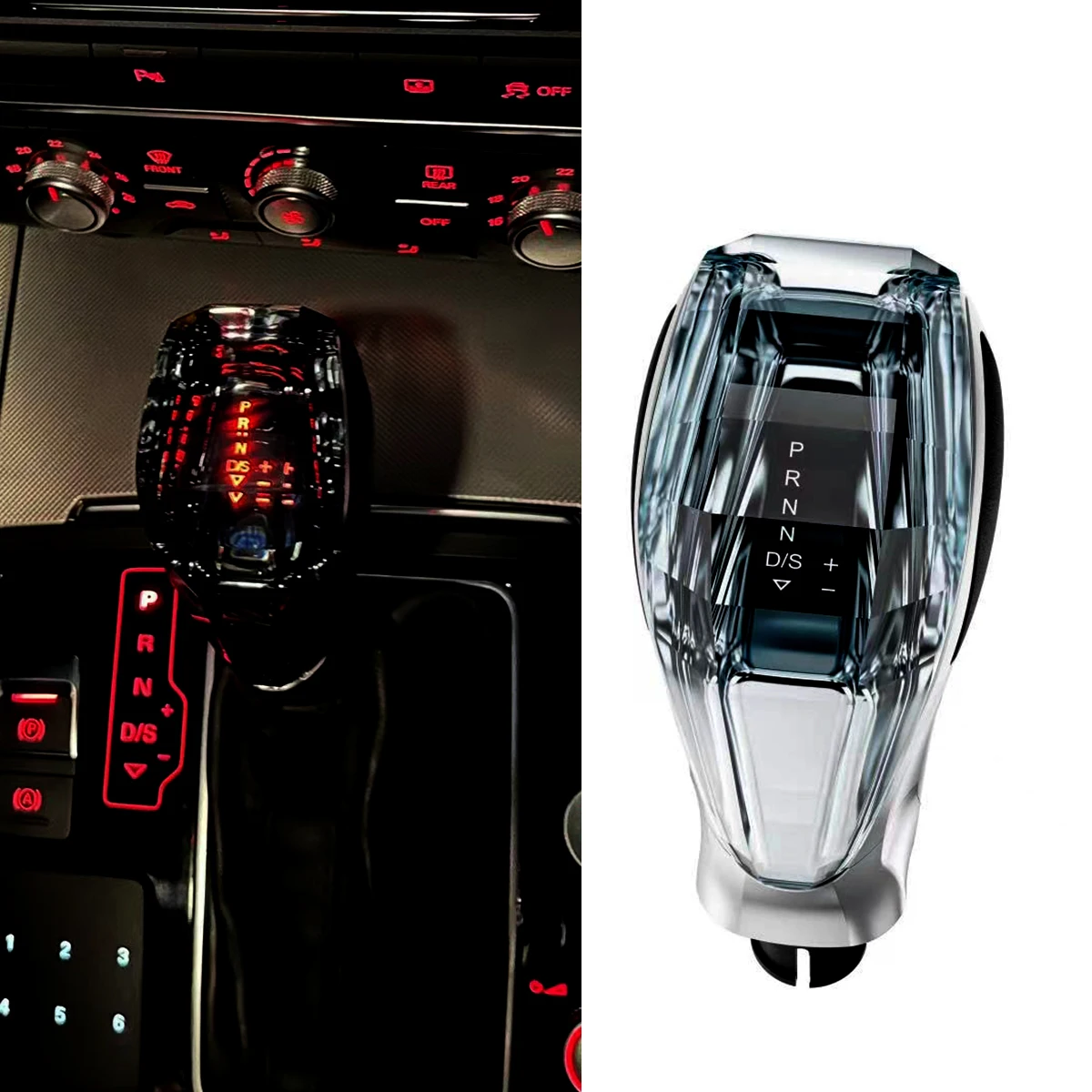 Crystal Gear Shift Knob for  A4L/A5/A6L/A7/Q5L VW Passat Golf Bora Lavida Lingdu Tiguan Car Interior Accessories