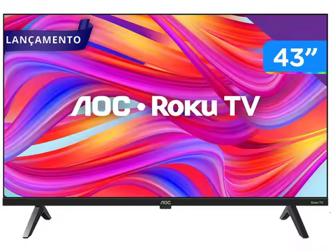 Smart TV 43" Full HD DLED AOC 43S5045/78G VA Wi-Fi 3 HDMI 1 USB