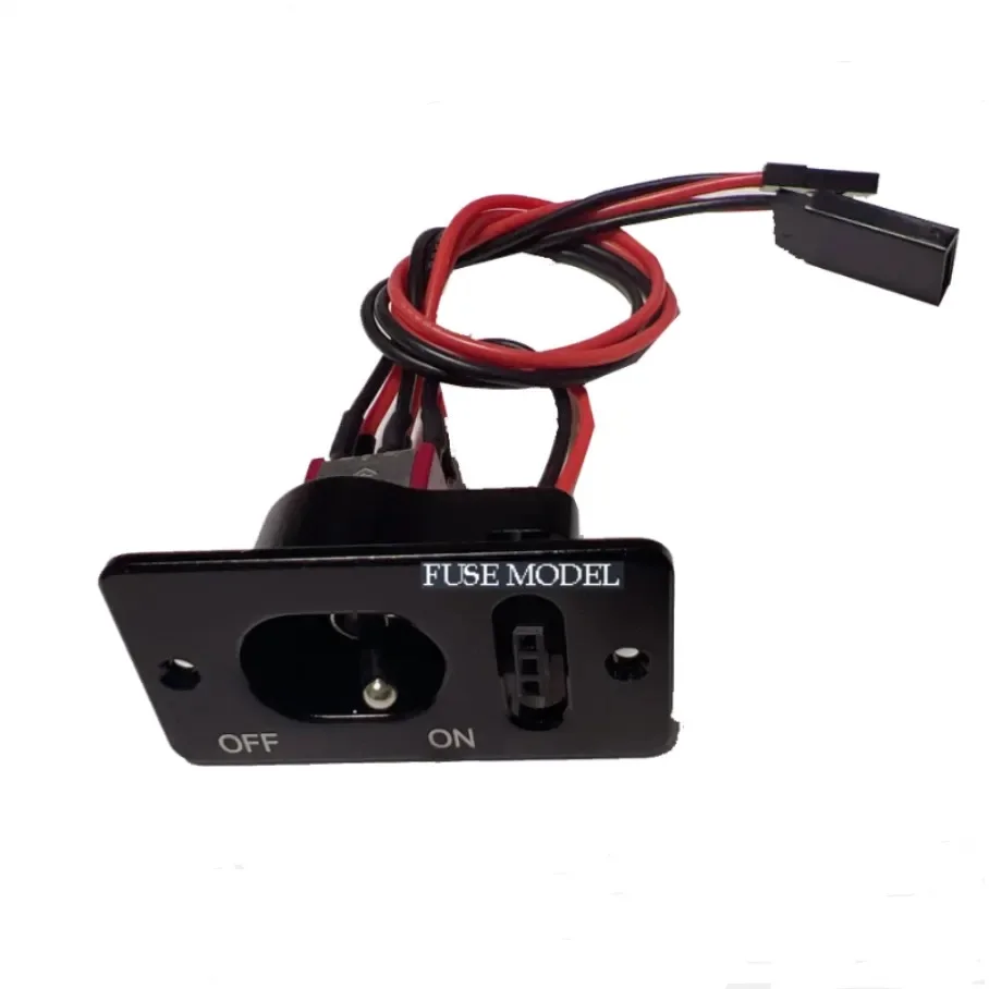 RC Large Middle Small Square Heavy Duty Dual Power Switch Anodized Aluminum with Fuel Dot for RC Model Helicopter Engine Plane