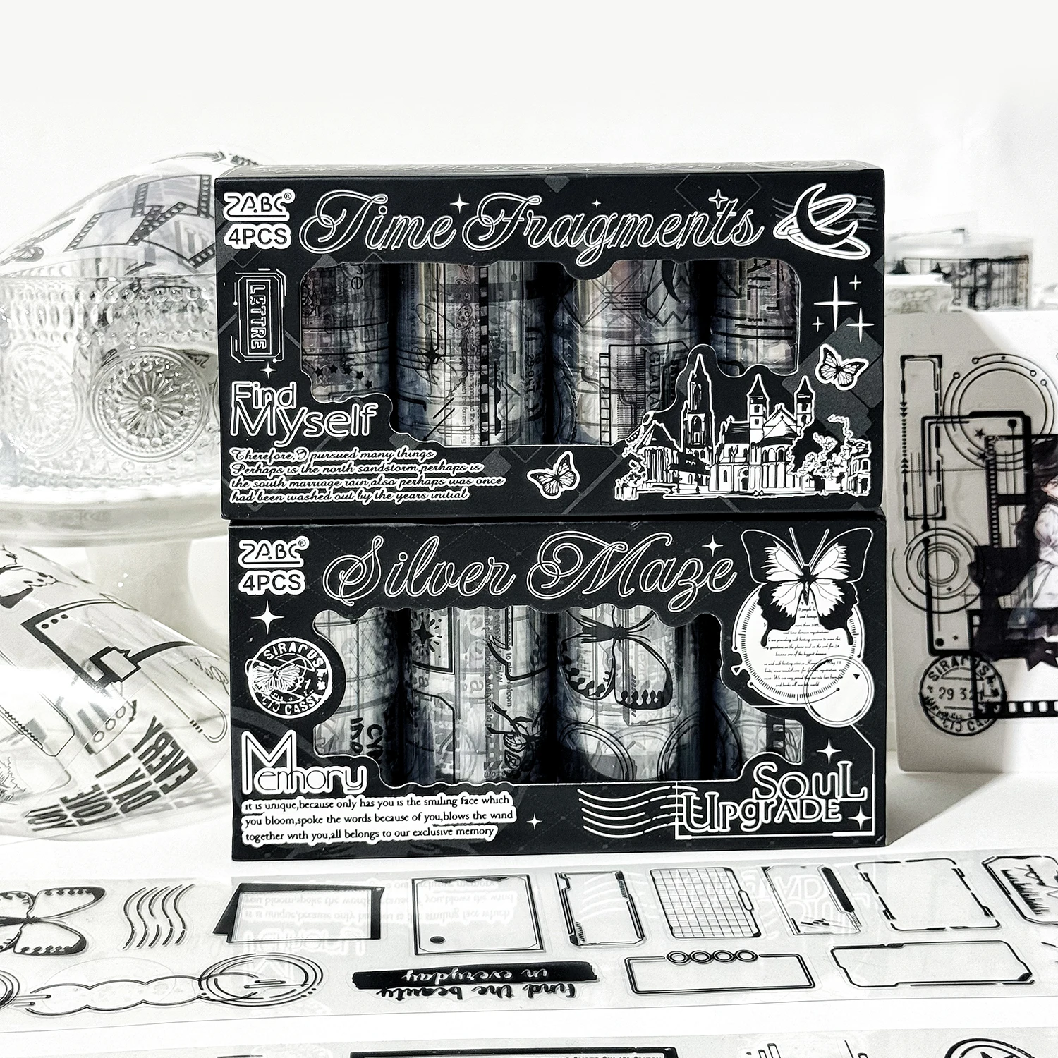 2packs/LOT Old dream melody series cute lovely retro decorative PET tape