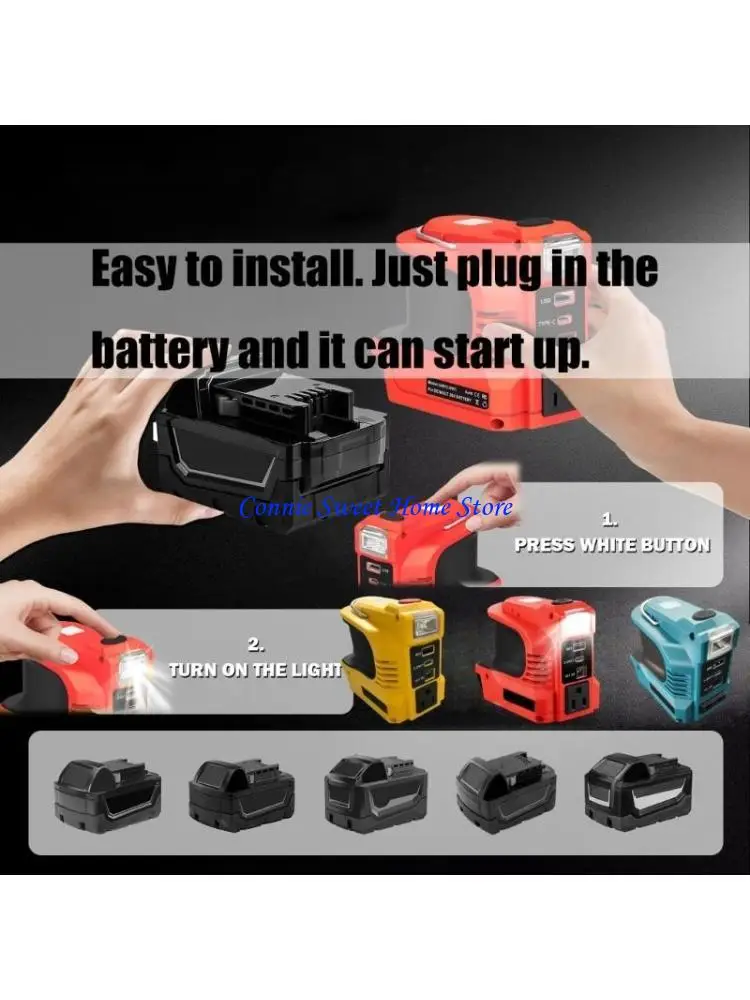 

LXAF 180W Power Inverter Featuring Outlet & USB port Easy Carry Power Stations Small Battery Inverter for Easy Carry Pow