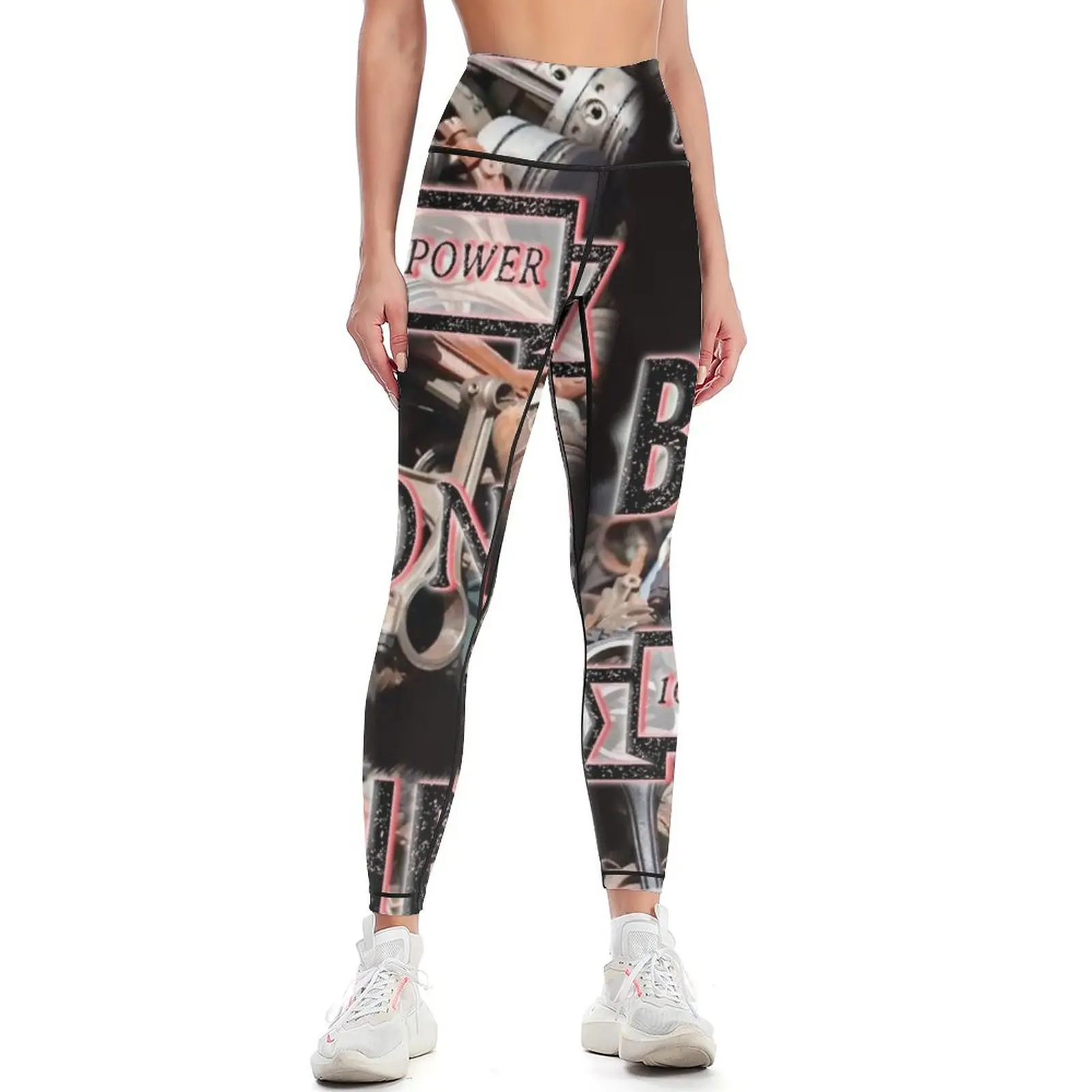 

Burned Pistons of V8 muscle car Leggings gym sportswear woman Golf wear Womens Leggings