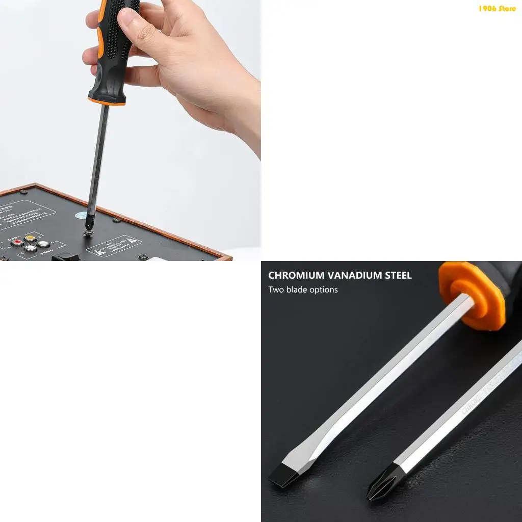 U1JB High Strength Tip Screwdriver Comfortable Grip and Striking Head 2 Pack