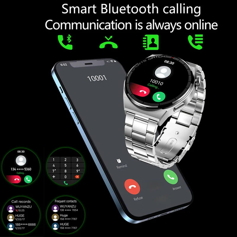 CanMixs smartwatch men NFC IP68 waterproof Bluetooth Call smart watch for women Heart Rate Blood Oxygen Fitness Tracker Android