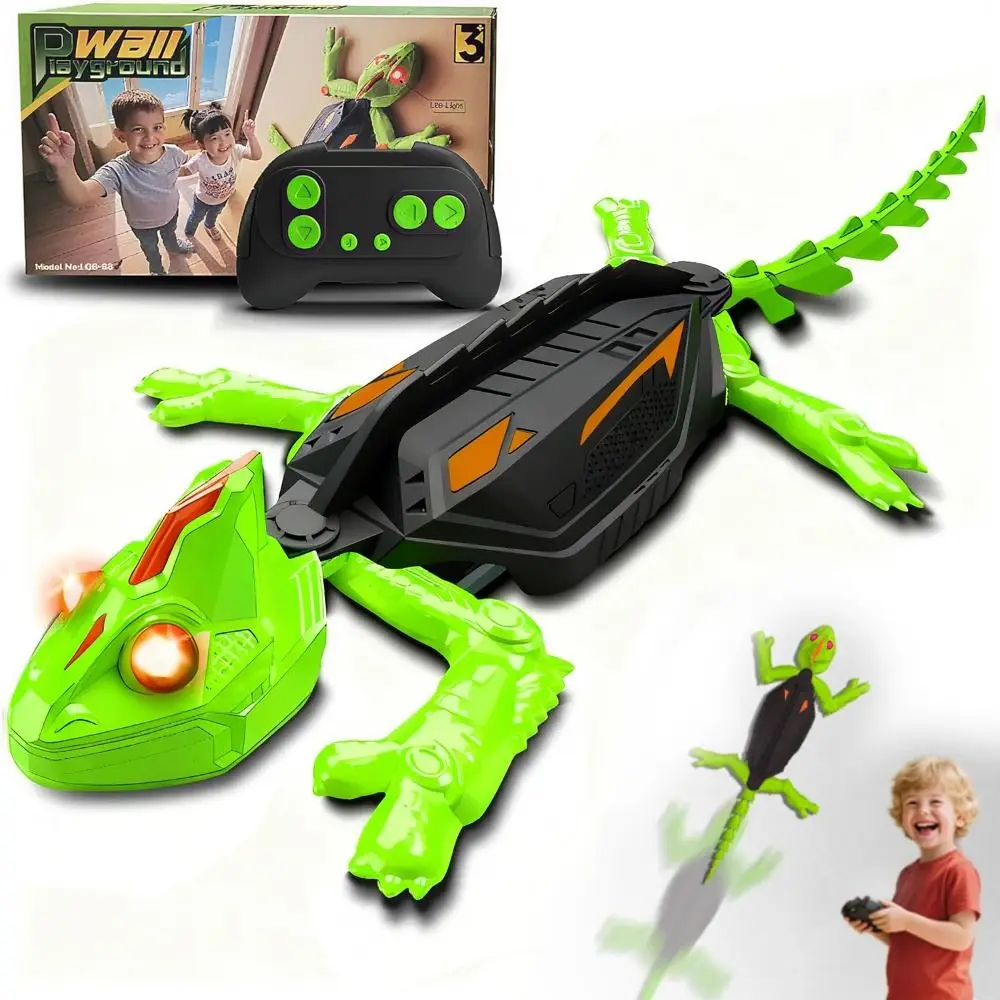 

Rechargeable Wall Climbing RC Lizard Toy Remote Control Realistic Climber Gecko Robot Toy LED Eyes Cockroach Spider Toy For Kids