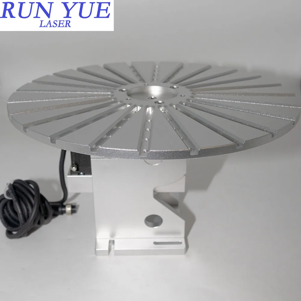 Поворотный блок Run Yue D300, диаметр 300 мм, поворотный стол с 24 слотами для ручек, подходит для волоконной лазерной маркировочной машины, идеально подходит для ручки «сделай сам»