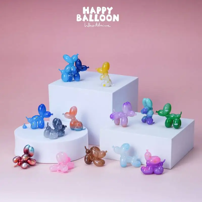 Genuine Moedouble Happy Balloon Dog V2 Blind Box Mini Bean Cute Collectible Figure Surprise  Caja Kawaii Toys Birthday Gifts view 2
