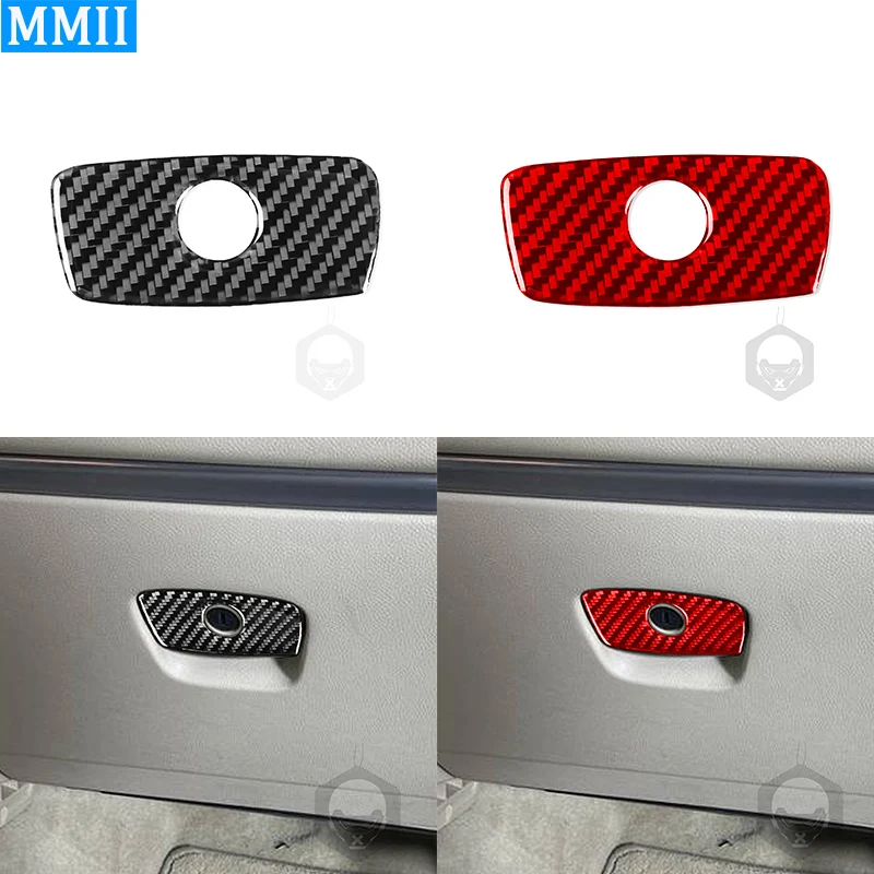 For Infiniti FX 2009-2013 Real Carbon Fiber Car Copilot Glove Box Handle Pull Cover Trim Auto Interior Decoration Sticker