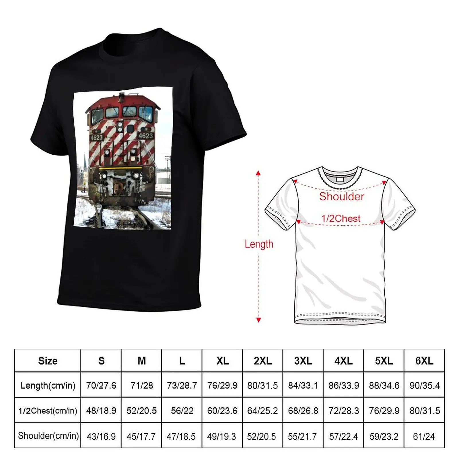 BC Rail 4623 T-Shirt, Summer Casual Cotton Tee, Oversized Streetwear Tops, Vintage Graphic Print, Loose Fit Short Sleeve