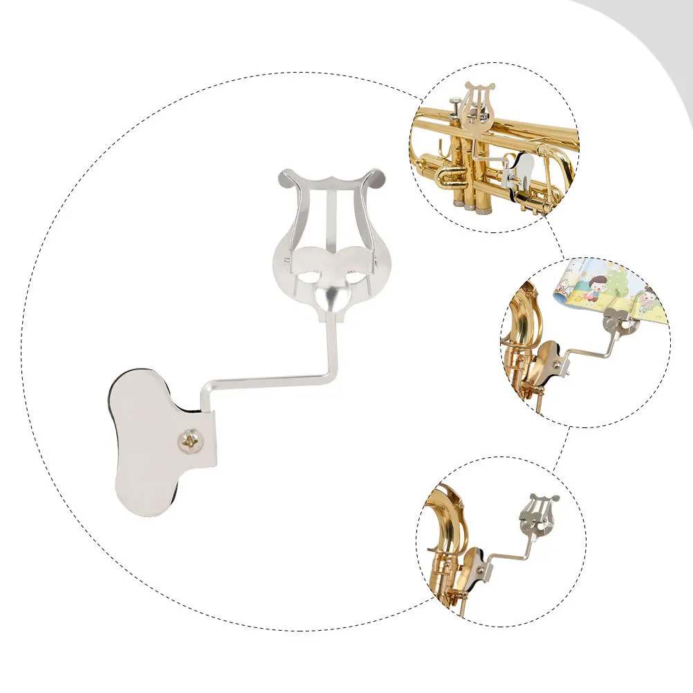 

1Pcs Wearresistant Music Note Clip Strong Clamping Force Easy Carry Sheet Music Holder Silver Instrument Accessory