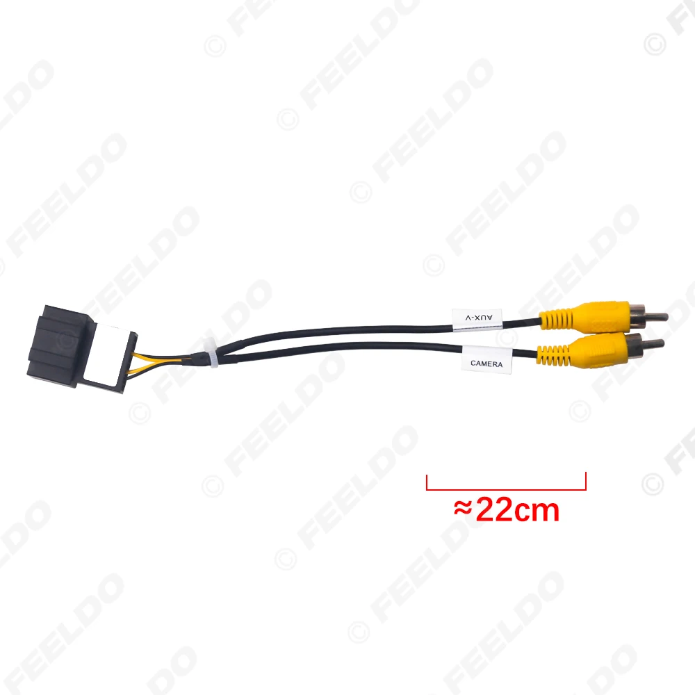 5Pcs Car Rear Camera 16Pin Female Video Plug to RCA Cable Converter for Hummer H2 2008 Parking Reverse Wire Adapter