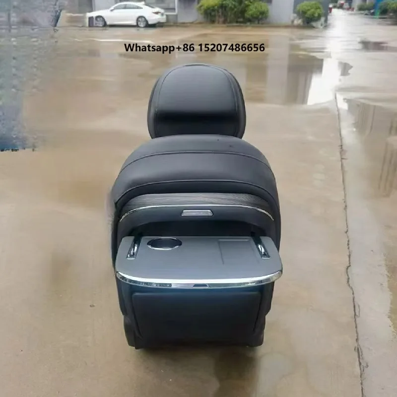 Luxury Portable Car Back Seat Table Leather Interior Accessory for Vehicle Rear Passenger for  T9