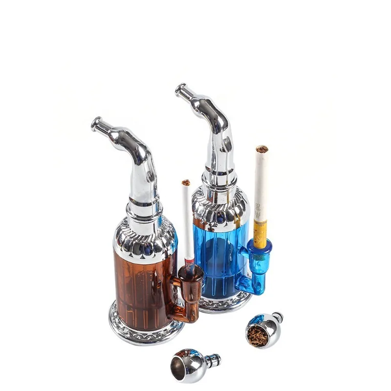 Washable Water Smoking Pipe For Thick Thin Portable Smoking Pipe Healthy Microfilter Reducing Tar Reusable men Smoking Gadgets