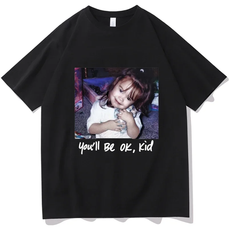 

Short Sleeved Demi Lovato You'll Be Ok Kid T-shirt Concert Tour T-shirts for Women Singer Goth Clothes Tops Streetwear Clothing