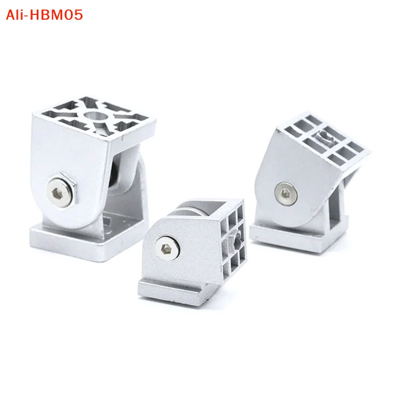 

(HB05)1PCS 2020/3030/4040 Zinc Alloy/Aluminum Profile Living Hinge Fittings Right Angle Flexible Pivot Joint Connector