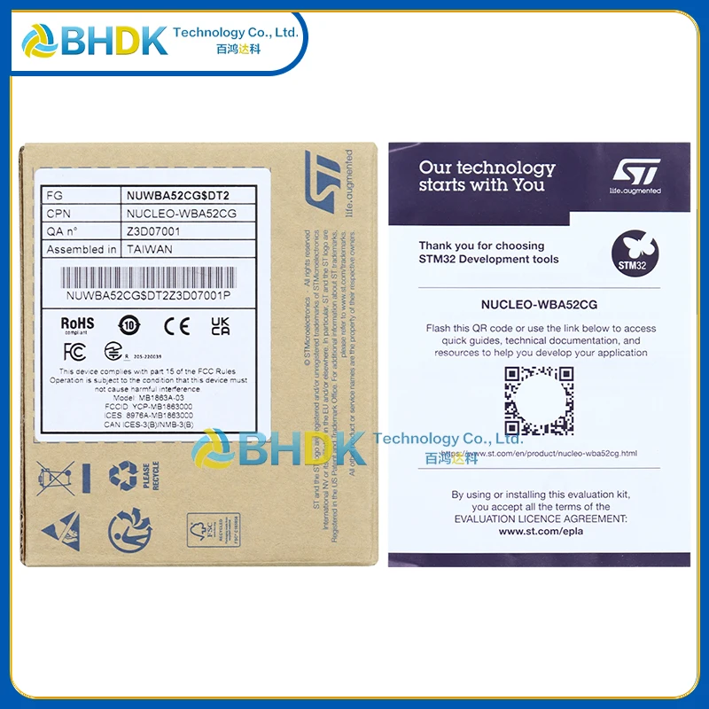 For ST NUCLEO-WBA52CG STM32WBA52 Bluetooth 5 STM32WBA52CGU6 MCU Evaluation Board