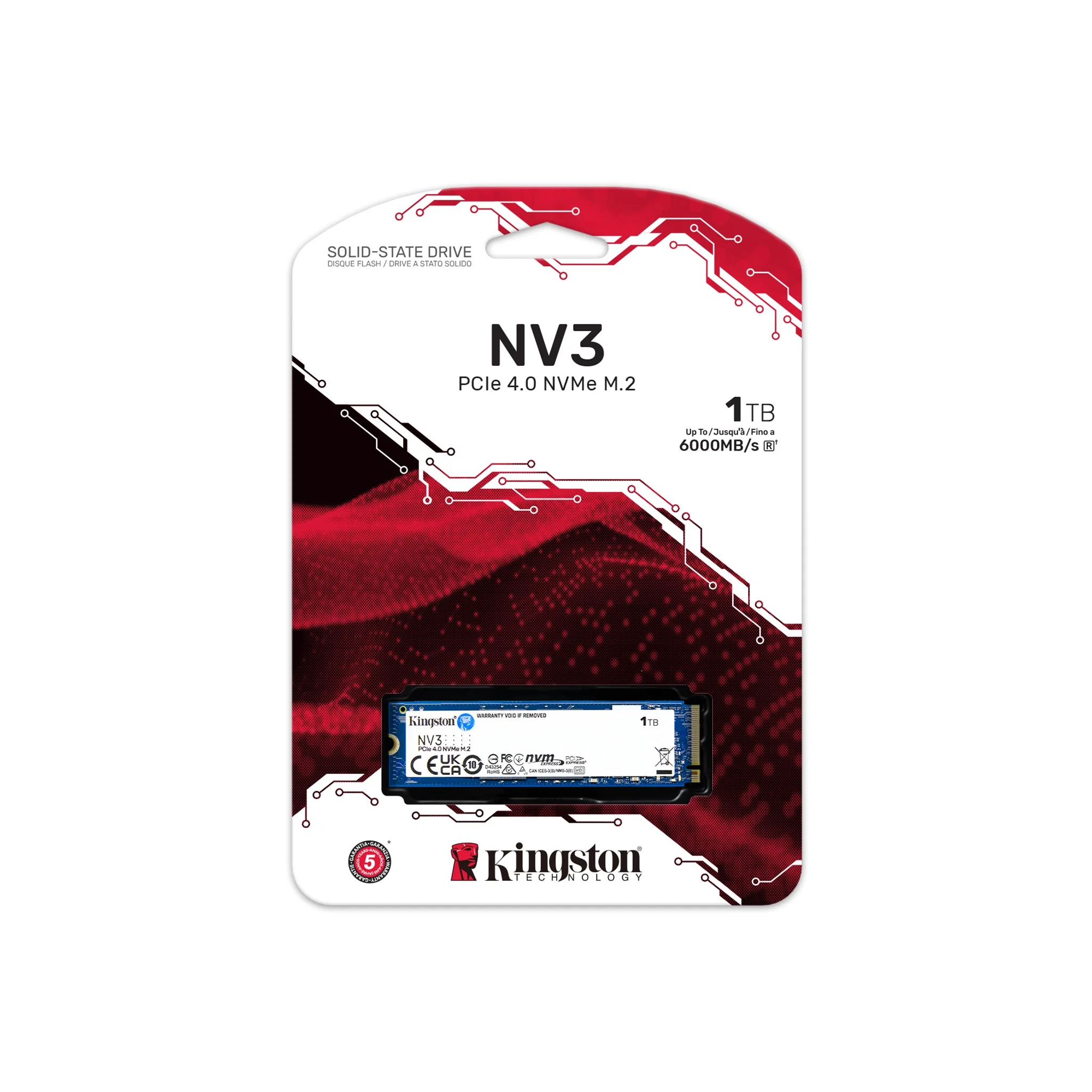 Immagine 7: Kingston NV3 PCIe 4.0 NVMe SSD M.2 2280 500GB 1TB 2TB Disco Rigido Interno a Stato Solido Compatibile con Desktop e Laptop PC