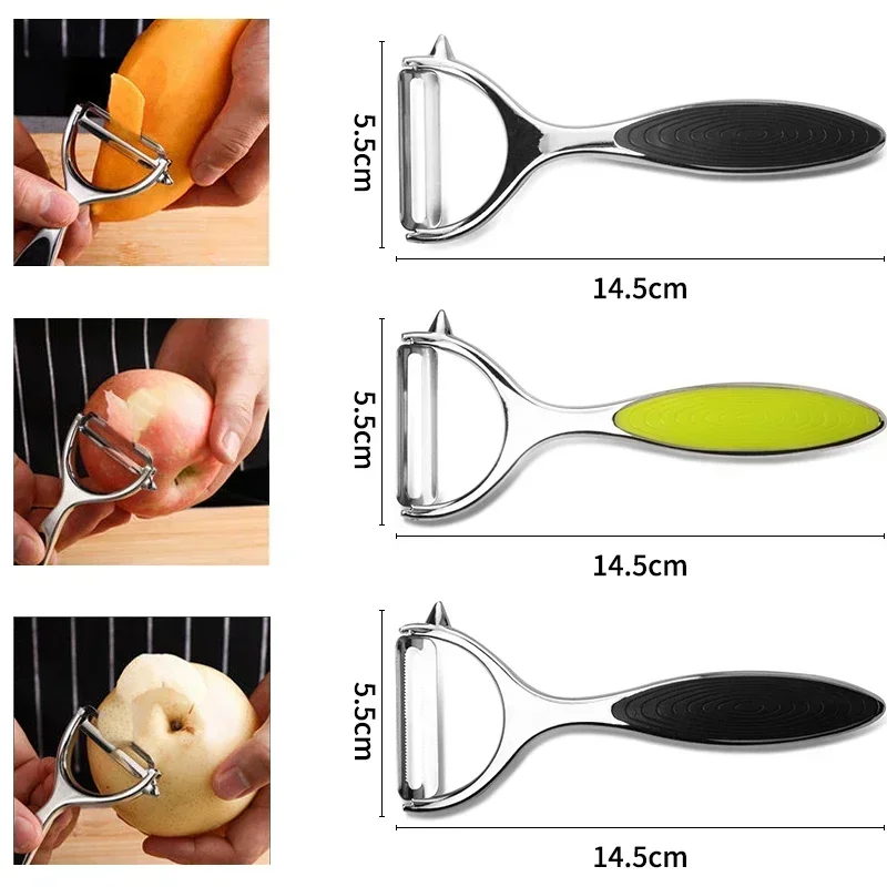 304 Stainless Steel Potato Vegetable Peeler Y-Shaped Rotatable Fruits Peeler Peeling Tool Kitchen Gadgets Fruit Vegetable Tools