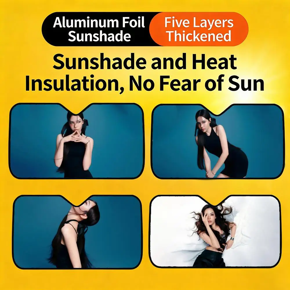 

Sun Visor Cute and Funny Car Sunshade, Personalized UV-Resistant Front Windshield Sun Visor Cover P- Sonya