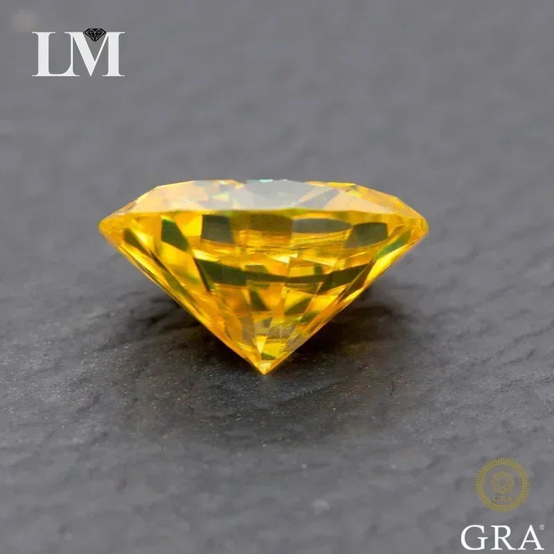 NEW Moissanite Stone Golden Yellow Color Oval Cut Lab Created Heat Diamond DIY Jewelry Rings Earrings Making With Certificat