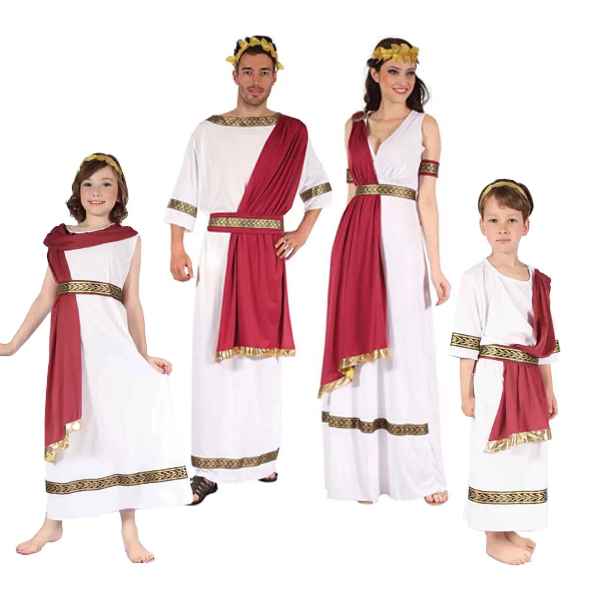 Disfraz de Toga de Emperador Romano para niños y adultos, para fiesta de Halloween, para hombres y mujeres