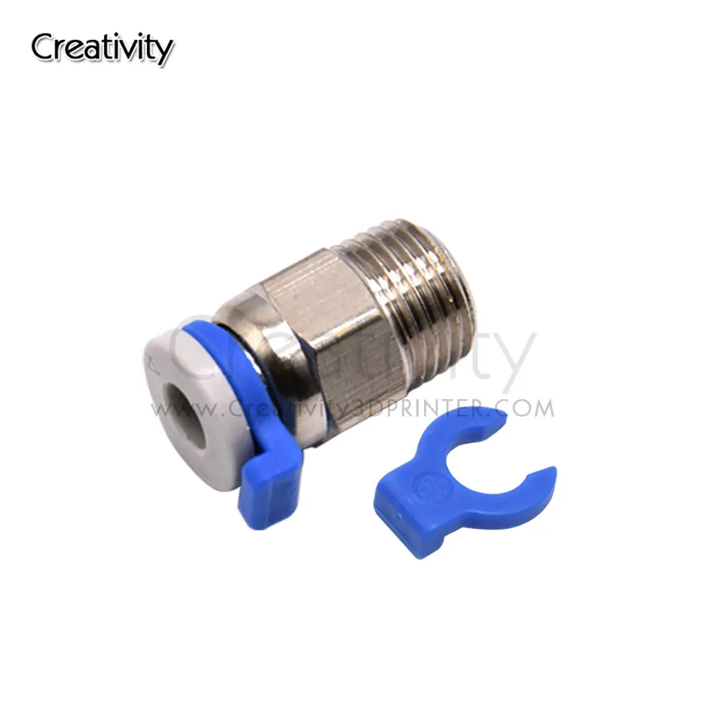 Creativity 3D Printer Parts Pneumatic Connector For Ender 3 MK8 CR10 Extruder PC4-01 Perforated Pneumatic Connector