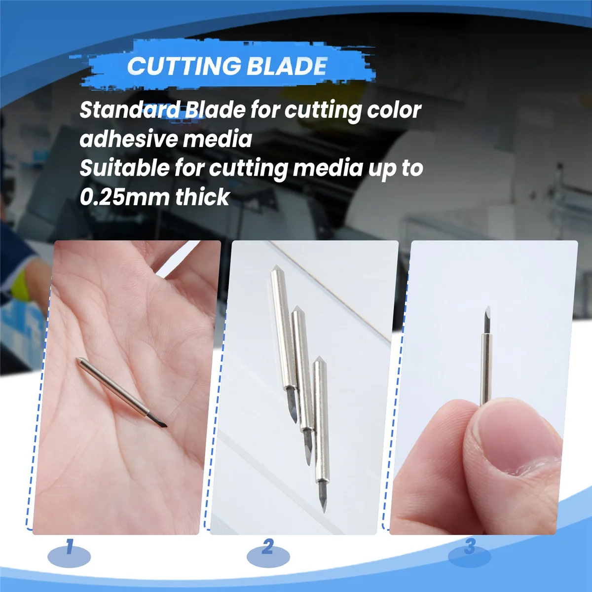 BOFO 30Pcs 30 45 60 Degree Roland Cutting Plotter Cutter Knife Blades Offset