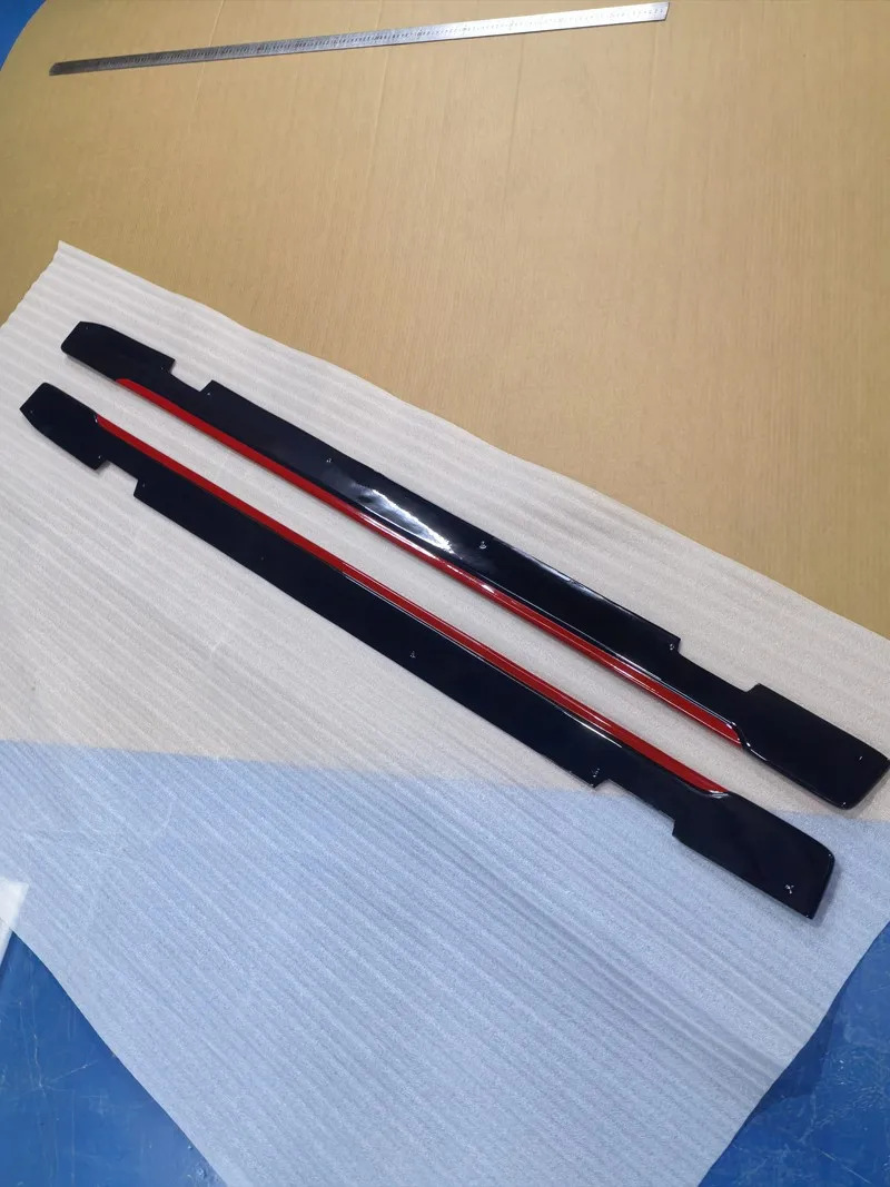 

Для Mini Cooper s F56 Удлинитель боковой юбки Addon под бортом Глянцевый черный с красным