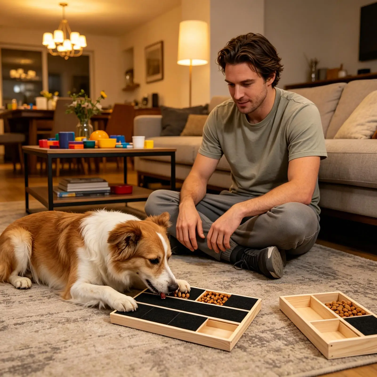 Dog Scratch Pad For Nails Wooden Pet File Toy With Treat Box Dog Nail Scratch Pad For Canine Trimming Grinding Indoor Outdoor
