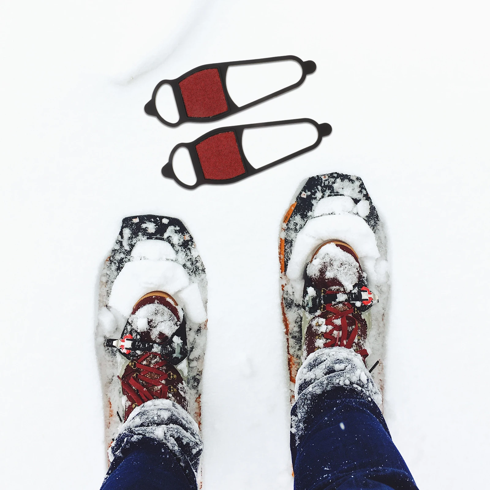 

Non-slip Shoe Covers Ice Snow Crampon Snowshoes Mountain Tourist Waiting Hiking Crampons for Cleats Boots Traction Heel Man and