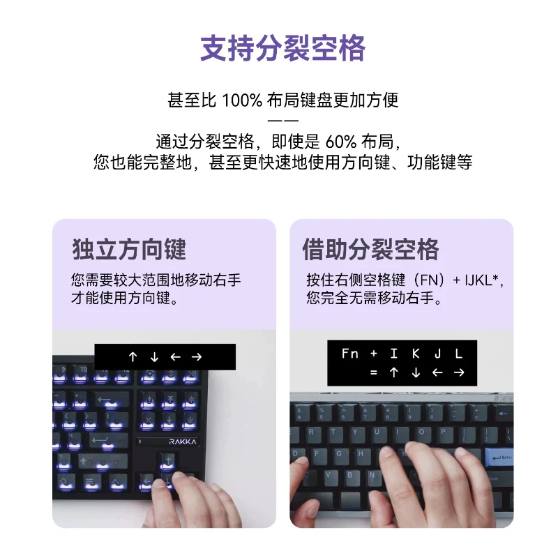 RAKKA 60v2 ATLAS (V2) Magnetic Axis Keyboard 8kHz Return Rate DIY