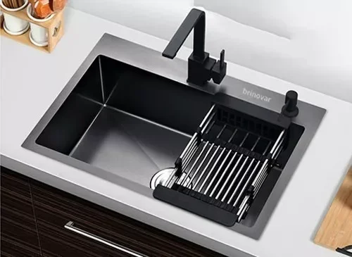 Modern Design Handmade Basin Factory Wholesale Single Bowl 304 Stainless Steel Kitchen Sink Thickening Rectangular Sink Hotel