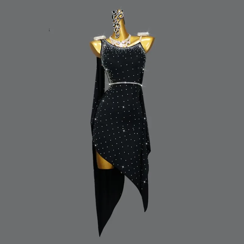 

New Latin Dance Dress Evening Dresses Women Dancewear Skirt Ballroom Party Sports Costume Tassel Women's Competition Girls Samba