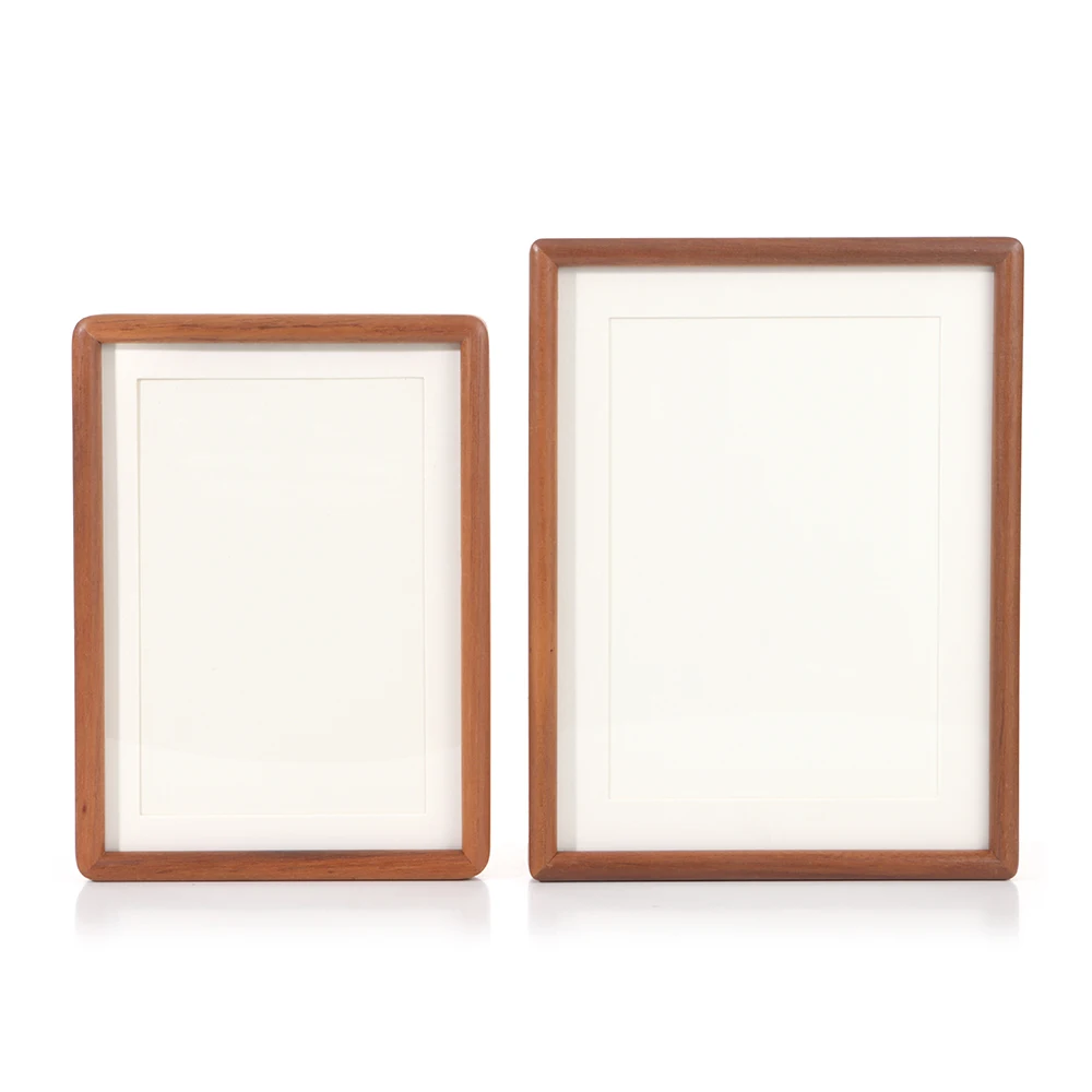 New 6/7/8 Inch Black Walnut Photo Frame Simple Simulation Wood Picture Frame Handmade Mortise Tenon Photo Frame