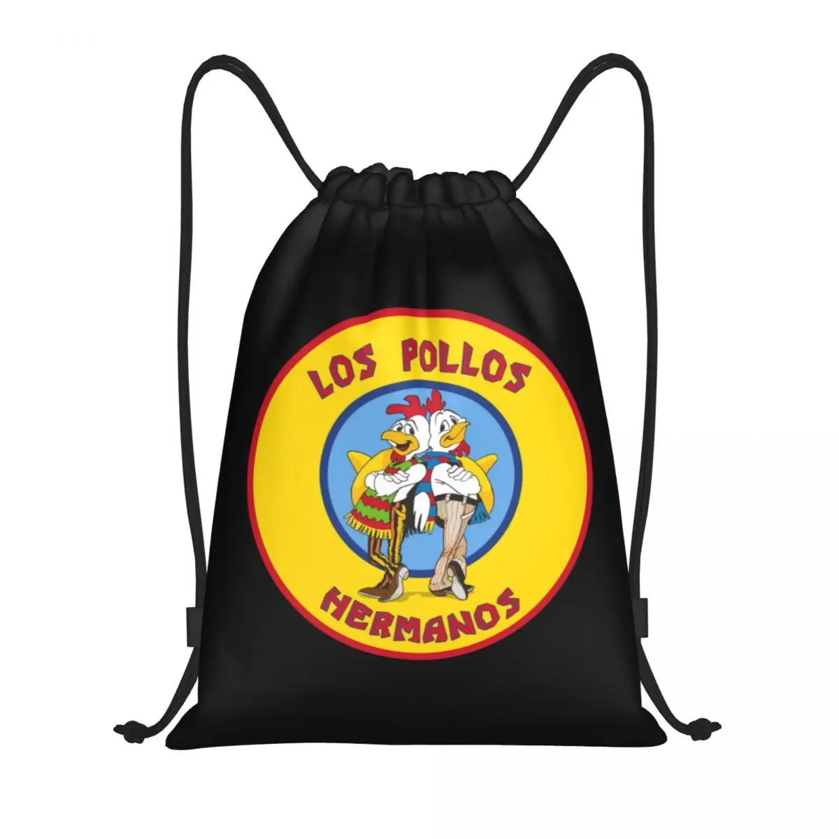 

Breaking Bad Los Pollos Hermanos Drawstring Backpack Sports Gym Bag for Men Women The Chicken Brothers Training Sackpack