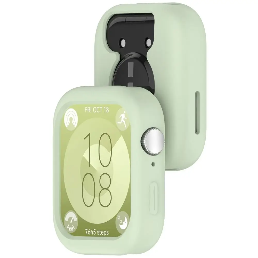 Cover Silicone Case Shell Anti-Scratch Screen Protector Bumper Accessories Protective Frame for Huawei Watch Fit 3 Smart Watch