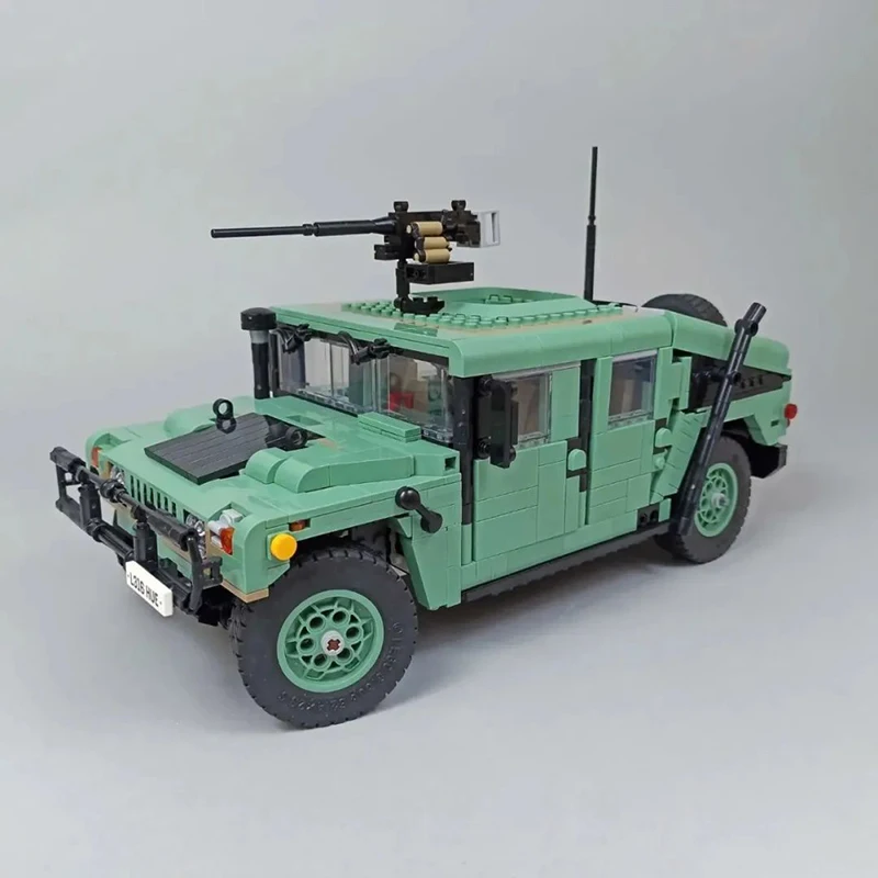 NEW World War 2 WW2 Army MOC Military Hmmwv Hummer H1 Off-Road Vehicle System Building Block Creative Export Bricks Toys