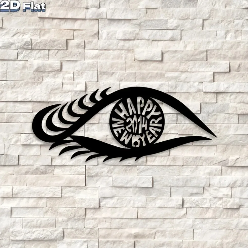 CIFBUY Iron Art Wall Decor Eye Silhouette Metal Sign Long Lashes Lady Eye Laser Cut Plaque For Bedroom Beauty Salon Home Decor