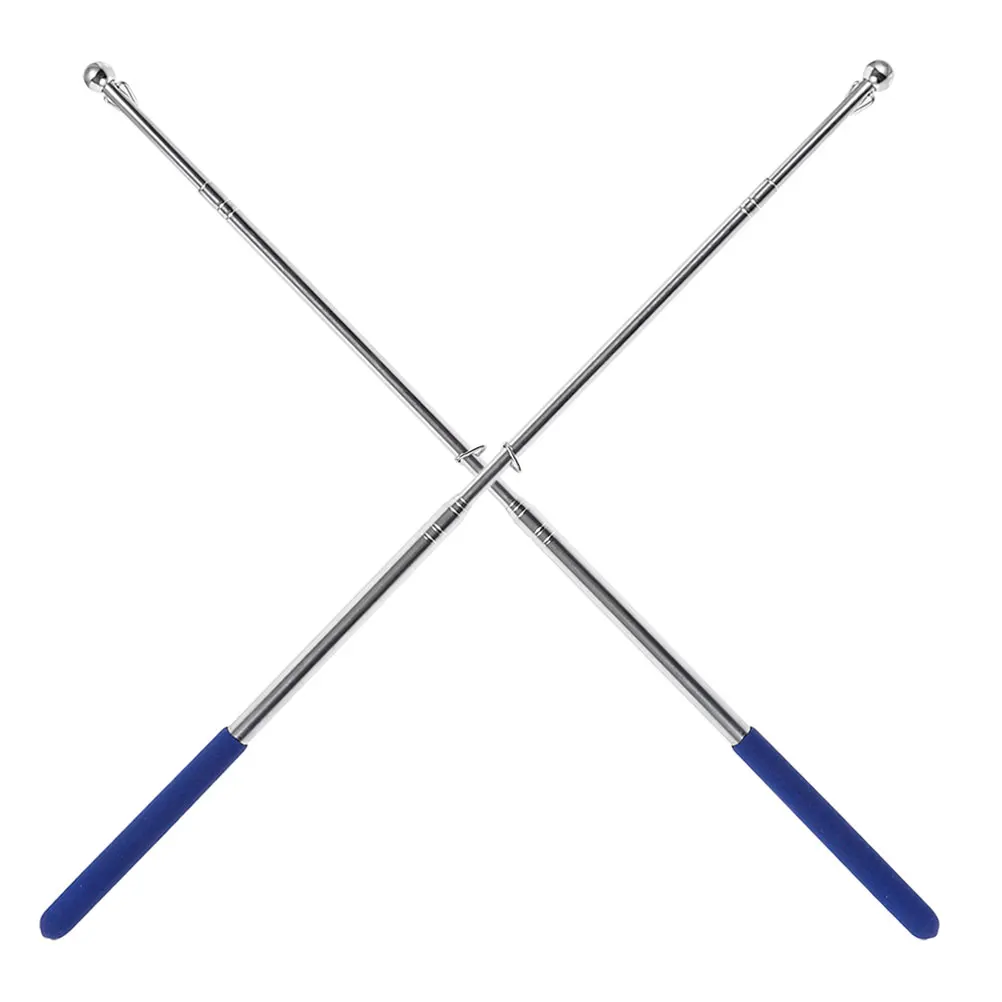 

2Pcs Telescoping Handheld Flagpole Stainless Steel Lightweight Portable Durable for Tour Guide Exhibitions Outdoor Activities