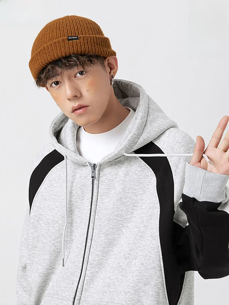 

Мужской модный свободный кардиган-худи Wassup Dozen American Heavyweight с длинными рукавами, повседневная одежда