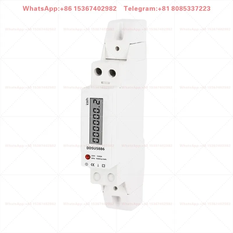 Micro single-phase LCD backlight counter display smart rail type energy meter smart meter