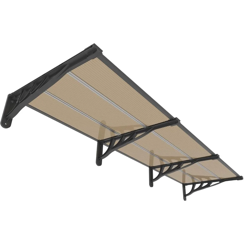

Door Awning Window Canopy,35x120 Inch Modular Spliced Awnings for Outside,Porch,Patio,Deck,Polycarbonate Sheet,UV, Rain